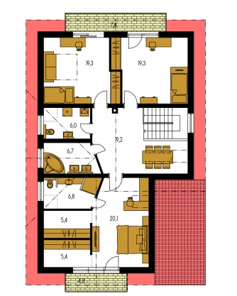 Plan de sol du premier étage - PREMIER 202